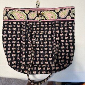 USED Vera Bradley Pink Elephants Tote